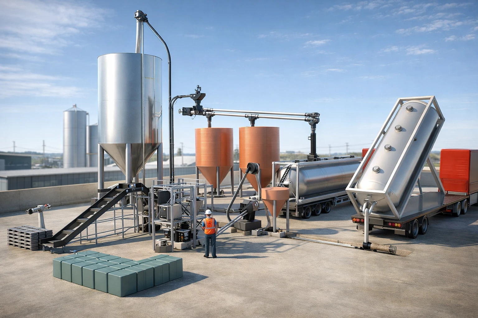 Makilus kamyon boşaltma sistemi