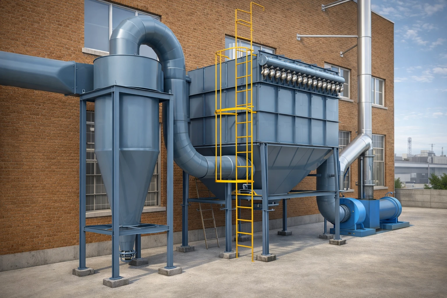 Makilus toz toplama sisteminden siloya transfer